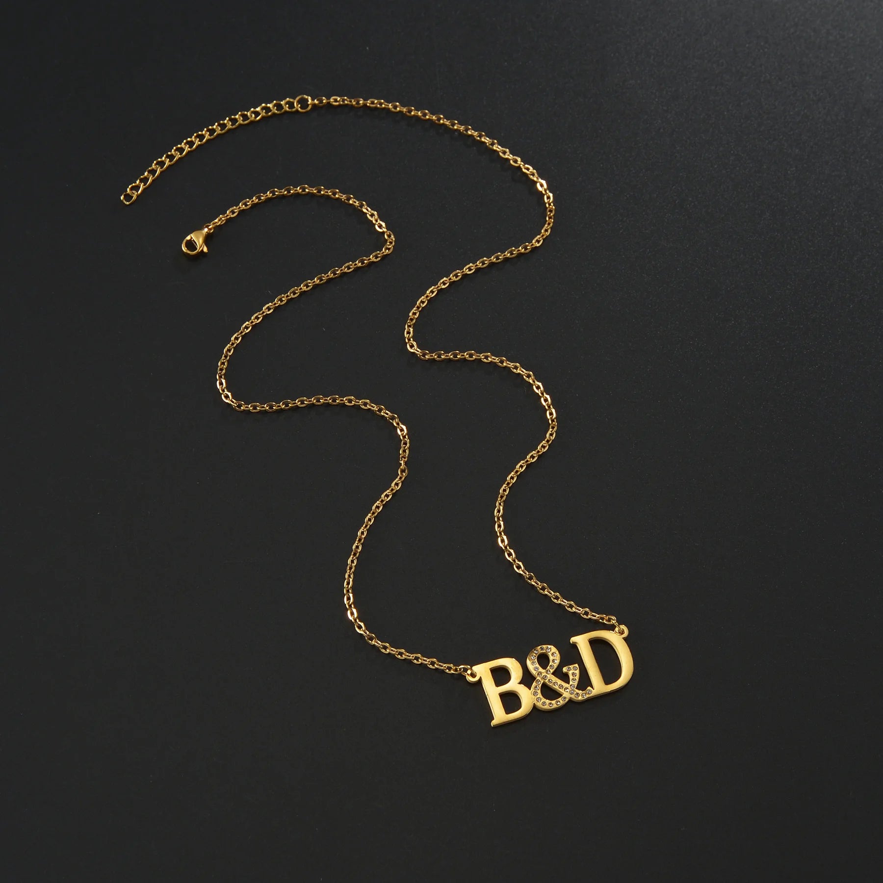 Custom Zircon Letter Name Necklace for Women
