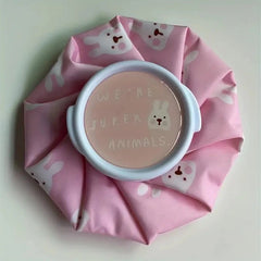 Cute Cartoon Cold and Hot Compress Bag: Reusable Household Water-Filled Ice Packs Pink