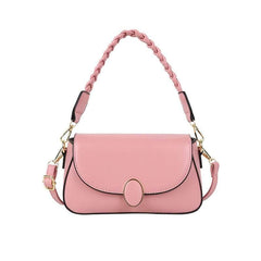 Cute Flap Crossbody Shoulder Leather Handbag Pink