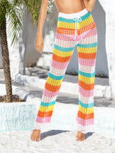 Cutout Contrast High Waist Swim Pants Multicolor / S