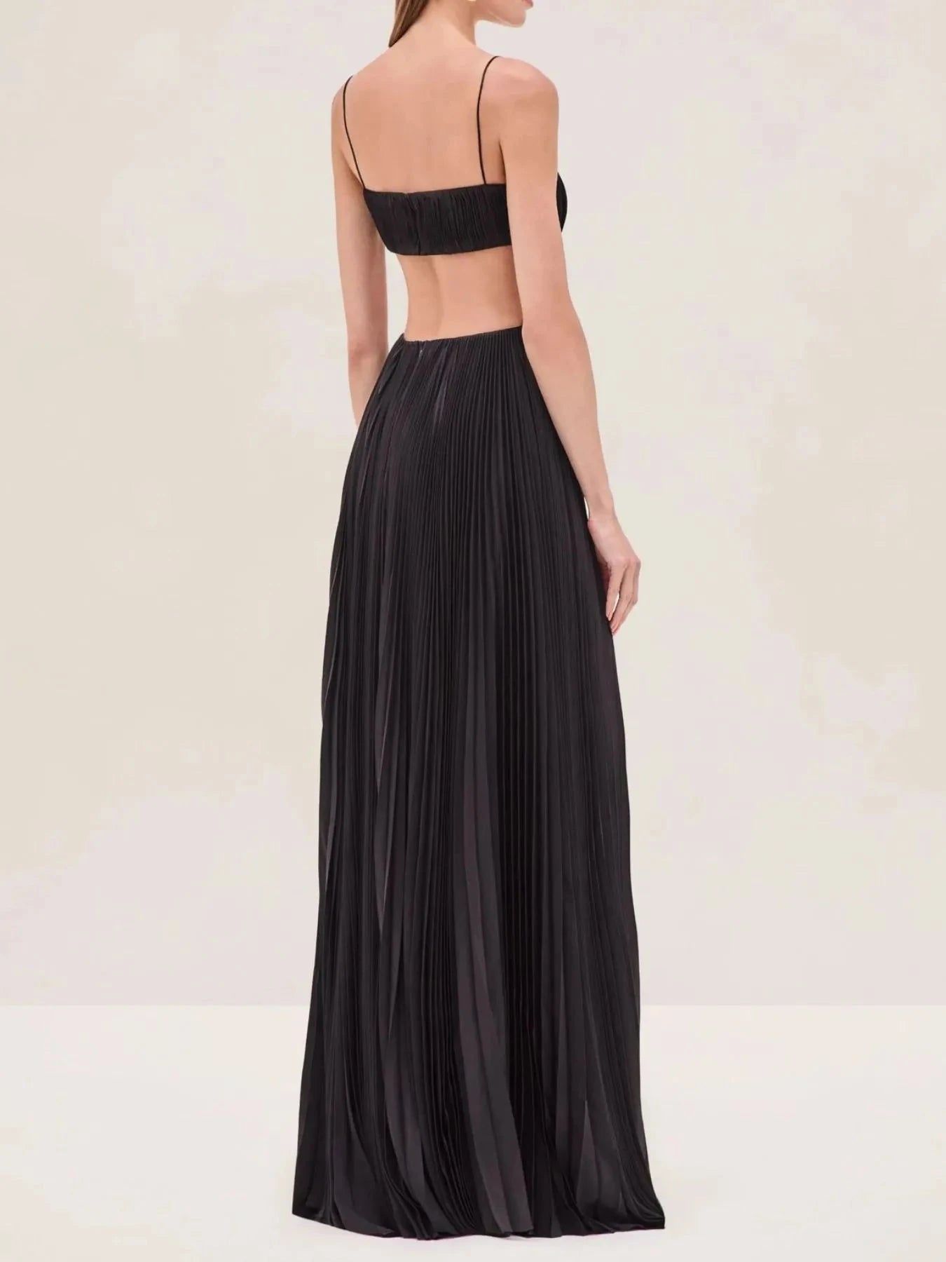 Cutout Ruched Maxi Cami Dress