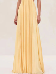 Cutout Ruched Maxi Cami Dress