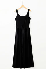 Cutout Scoop Neck Wide Strap Jumpsuit