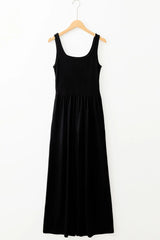 Cutout Scoop Neck Wide Strap Jumpsuit