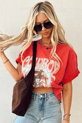 Camiseta de manga corta con cuello redondo COWBOY