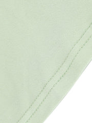 Close view of light green seam stitching on a floral bodycon mermaid maxi dress