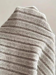 Decor Button Ribbed Long Sleeve Top