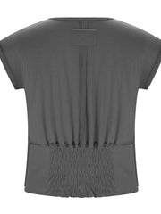 Deep V-Neck Cropped T-Shirt