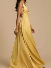 Deep V-Neck Maxi Dress