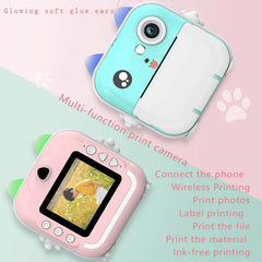 Digital children's camera with instant print photo and mini thermal printer