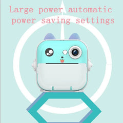 Digital children's camera with instant print photo and mini thermal printer