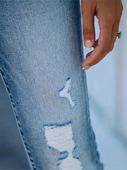 Distressed High-Waisted Skinny Jeans