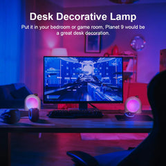 Divoom Planet-9 Decorative Mood Lamp - Programmable RGB LED Light Effects, Neon Atmosphere Bedside Lamp with Music Control
