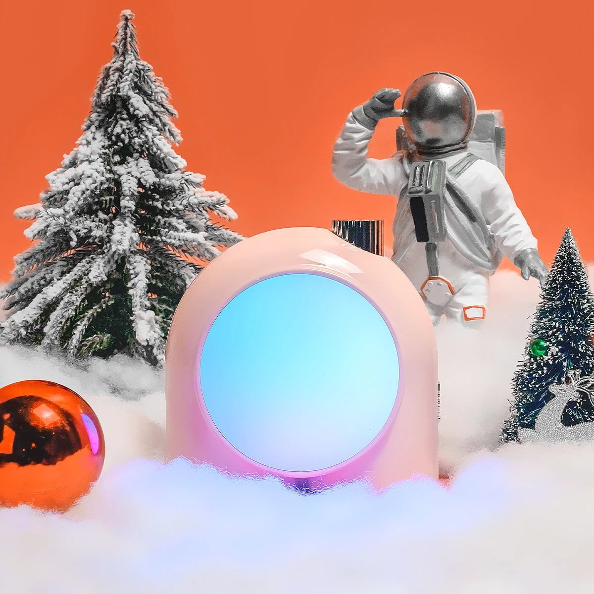 Divoom Planet-9 Decorative Mood Lamp - Programmable RGB LED Light Effects, Neon Atmosphere Bedside Lamp with Music Control