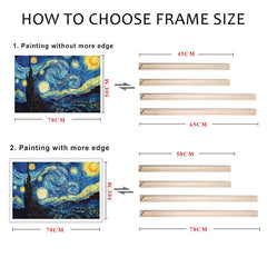 DIY Wood Canvas Stretcher Bars: Removable Frames Kit for Oil and Diamond Painting