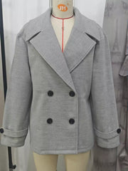 Double-Breasted Wool Blend Casual Jacket