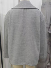 Double-Breasted Wool Blend Casual Jacket