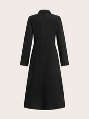 Double-Breasted Wool Blend Overcoat