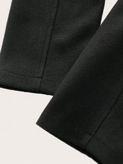 Double-Breasted Wool Blend Overcoat