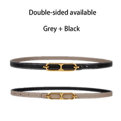 Double-Sided Women's Thin Belt