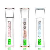 Double Spray-head Nano Mist Sprayer - Mini Hydrating Humidifier with LED Display, Portable Facial Steamer, Handheld Nebulizer for Skin Care