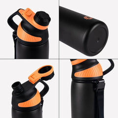 Double Wall Vacuum Flask with Magnetic Lid, Outdoor Sport Water Bottle, Stainless Steel Thermal Mug, Leak-Proof