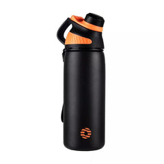 Double Wall Vacuum Flask with Magnetic Lid, Outdoor Sport Water Bottle, Stainless Steel Thermal Mug, Leak-Proof Black / 1000ml