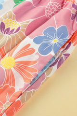 Drawstring High Waist Printed Wide leg Pants