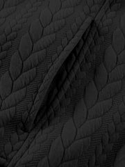 Drawstring Textured Baggy Solid Hoodie