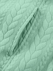 Drawstring Textured Baggy Solid Hoodie