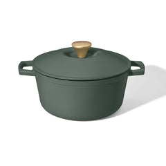 Drew Barrymore Dutch oven, 5-quart, cast iron, white icing finish Thyme Green / United States