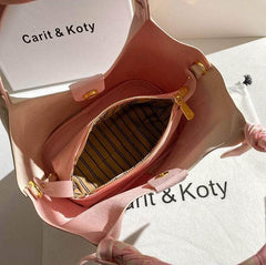 Dual-tone Top Handle Tote Bag with Scarf Accent