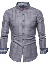 Men's classic plaid button-down shirt made from a slightly stretchy cotton-spandex blend.