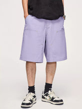 Men's casual loose fit shorts with a drawstring waist and pockets.