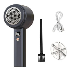 Electric Lint Remover: Rechargeable Fabric Shaver for Clothing black 1 blade
