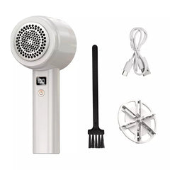 Electric Lint Remover - Rechargeable Fabric Shaver for Clothing, Fuzz & Pellet Removal, M8 Fluff Remover, Hair Ball Trimmer white 1 blade