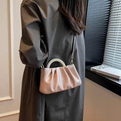 Elegant Crossbody Bag with a Bedecked handle