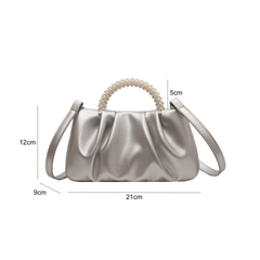 Elegant Crossbody Bag with a Bedecked handle
