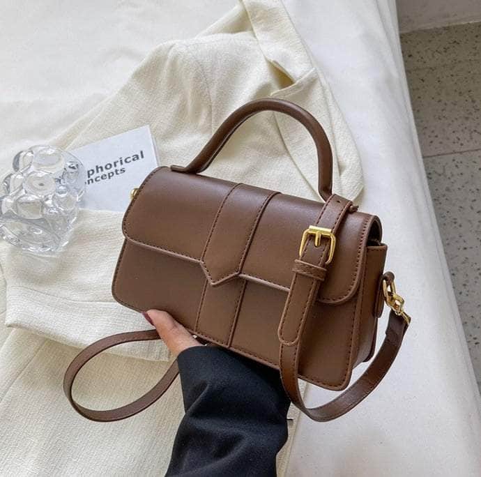 Elegant Vintage Crossbody Handbag Brown