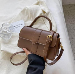 Elegant Vintage Crossbody Handbag Brown