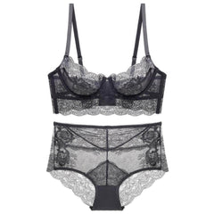 Embroidered Lace Bra Panty Set