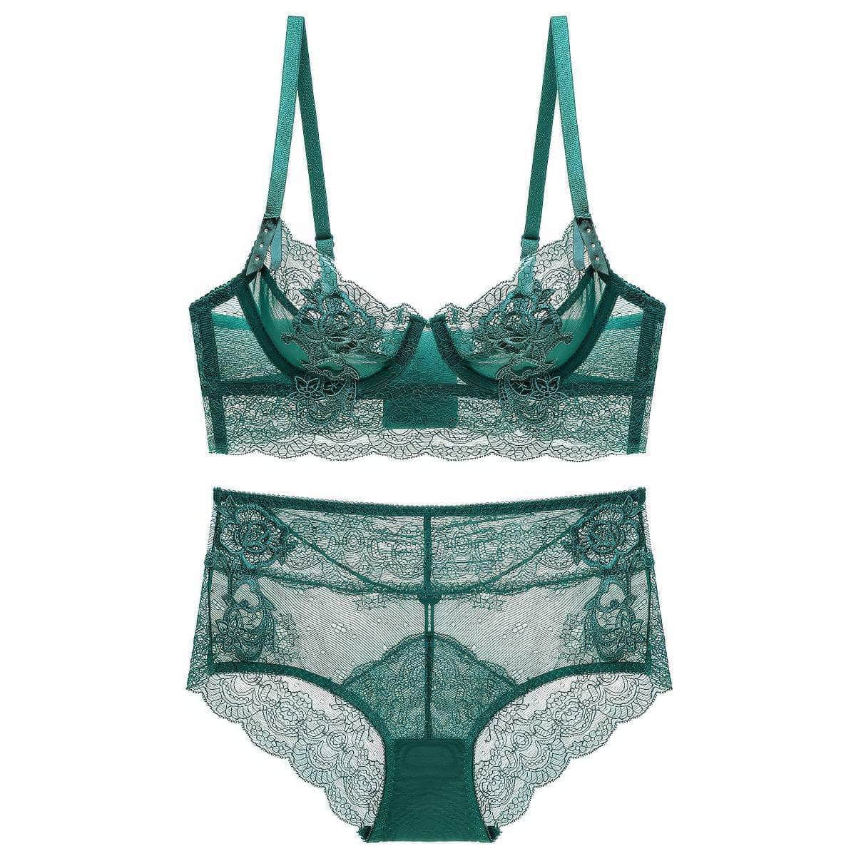 Embroidered Lace Bra Panty Set