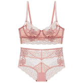 Embroidered Lace Bra Panty Set