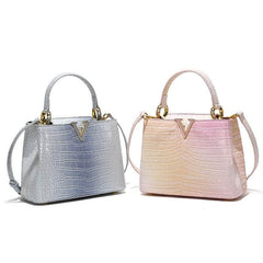 Exquisite Crocodile Print Leather Crossbody Purse