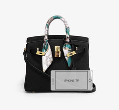 Exquisite Leather Handbag Black / Small