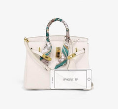 Exquisite Leather Handbag White / Small