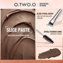 Eyebrow Pomade Brow Gel Wax: 2-IN-1 Waterproof Long Lasting Creamy Texture Eye Brow Tint Enhancers Cosmetics Makeup