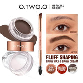 Eyebrow Pomade Brow Gel Wax: 2-IN-1 Waterproof Long Lasting Creamy Texture Eye Brow Tint Enhancers Cosmetics Makeup
