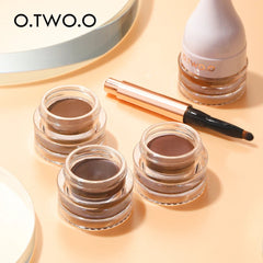 Eyebrow Pomade: Brow Mascara, Natural Waterproof, Long Lasting Creamy Texture - 4 Colors Tinted, Sculpted Brow Gel with Brush