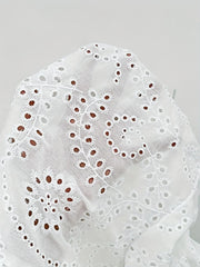 Eyelet Button Down Half Sleeve Shirt